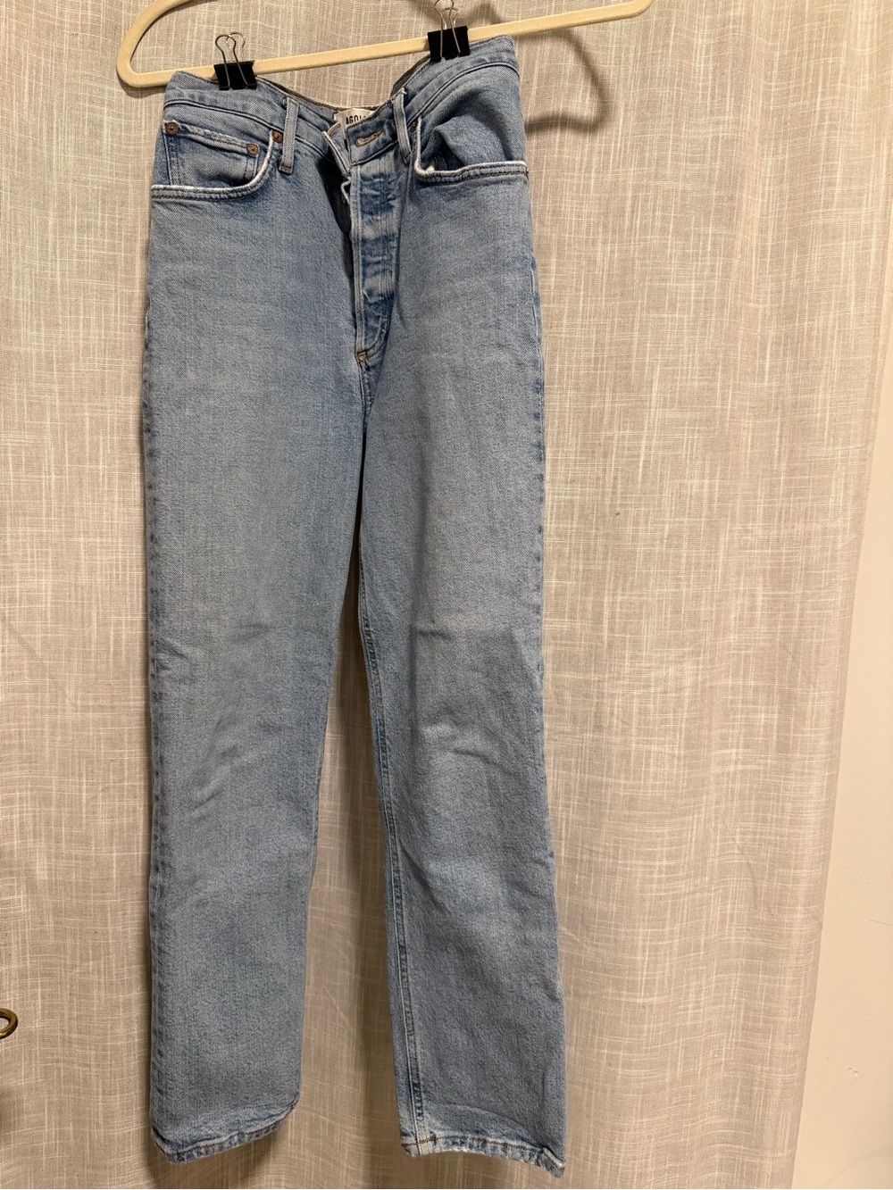 AGOLDE Light Wash Straight Leg Jeans Size 26
